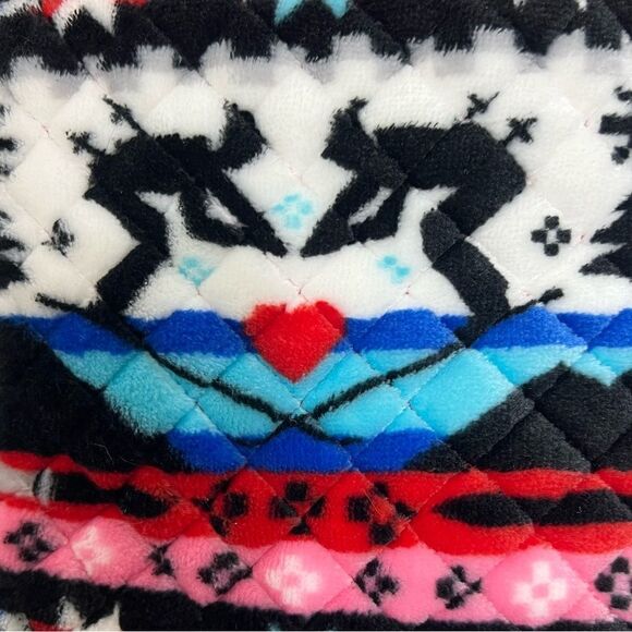 Vera Bradley Nordic Stripe Reindeer Soft Plush Fleece Mini Backpack New - Picture 3 of 11